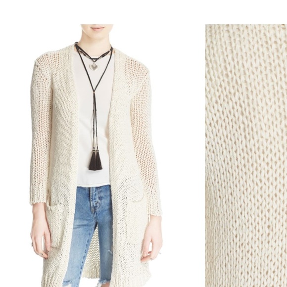 Free People Sweaters - FREE PEOPLE long knit cardigan, bracelet sleeves